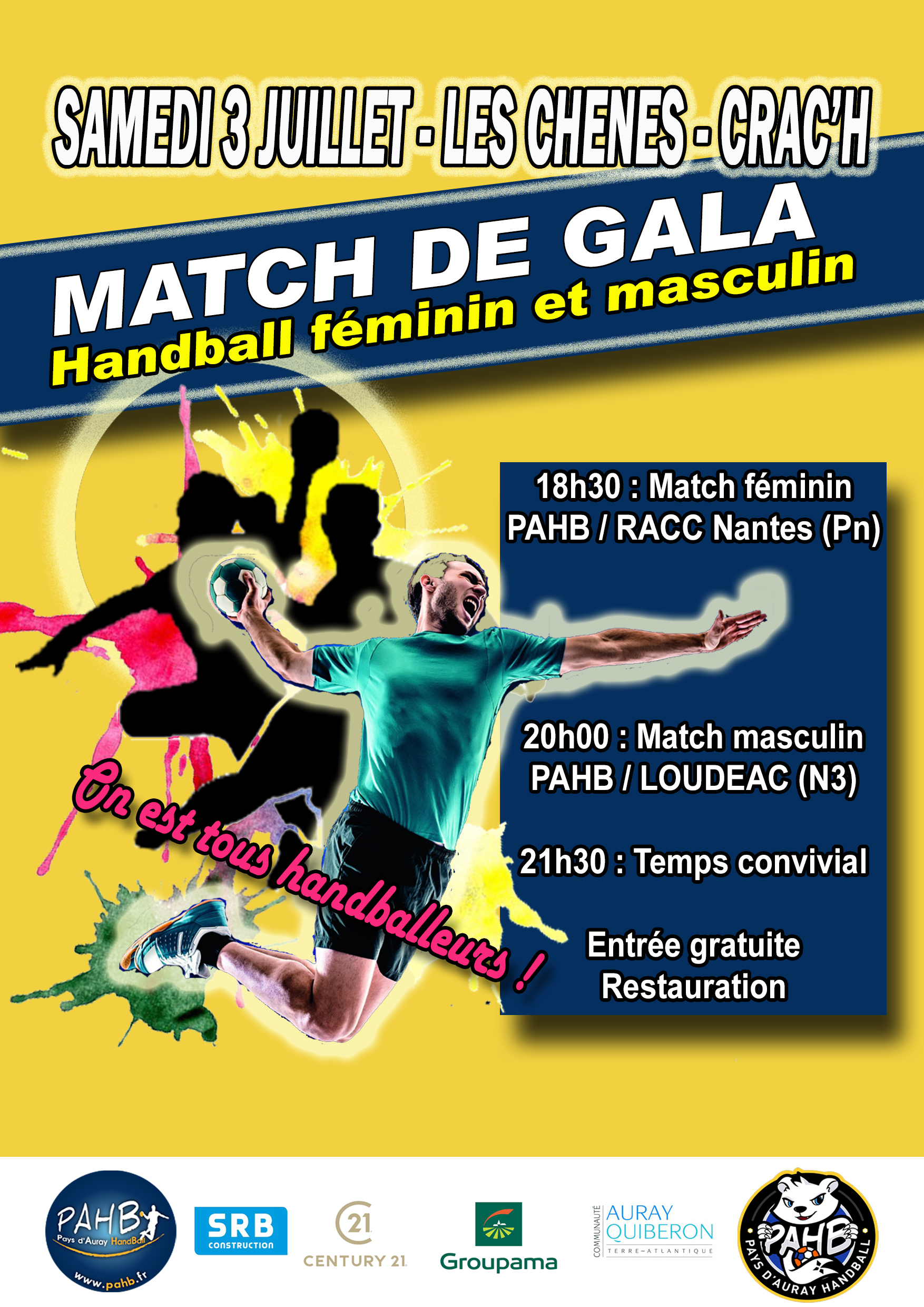 3 Juillet 2021 MATCH DE GALA Pays D Auray Handball